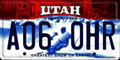 UT license plate A060HR