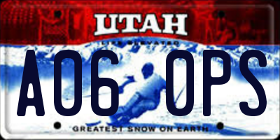 UT license plate A060PS