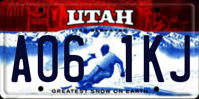 UT license plate A061KJ