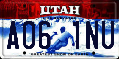 UT license plate A061NU
