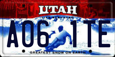 UT license plate A061TE