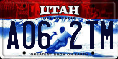UT license plate A062TM