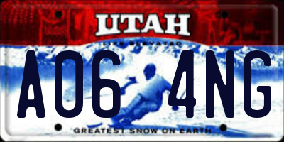 UT license plate A064NG