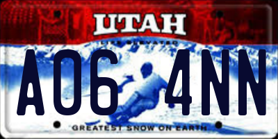 UT license plate A064NN