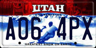 UT license plate A064PX