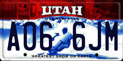 UT license plate A066JM