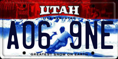 UT license plate A069NE