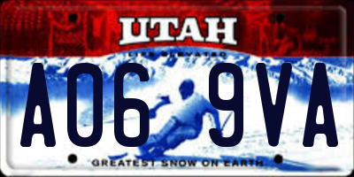UT license plate A069VA