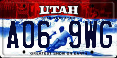 UT license plate A069WG