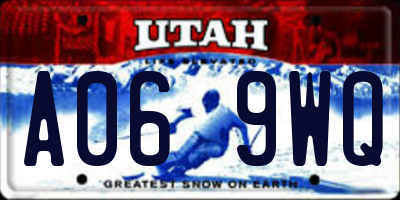 UT license plate A069WQ