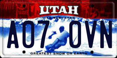 UT license plate A070VN