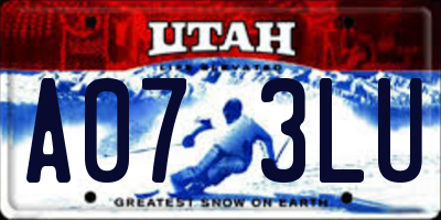 UT license plate A073LU