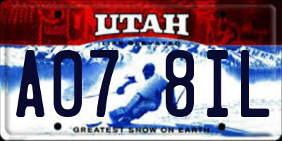 UT license plate A078IL