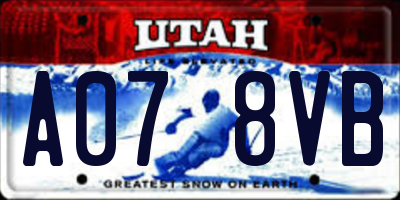 UT license plate A078VB