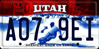 UT license plate A079EI