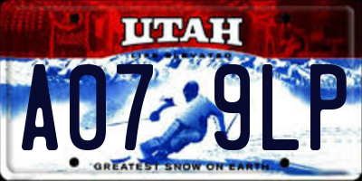 UT license plate A079LP