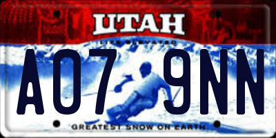 UT license plate A079NN