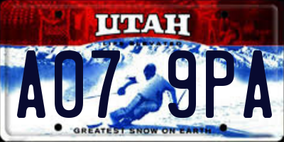UT license plate A079PA