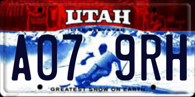 UT license plate A079RH