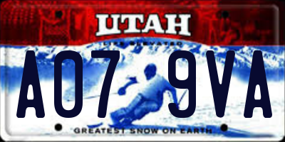 UT license plate A079VA