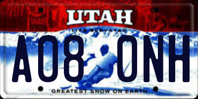 UT license plate A080NH