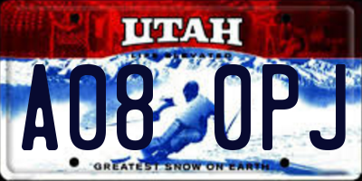 UT license plate A080PJ