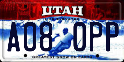 UT license plate A080PP