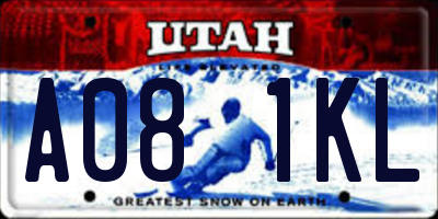 UT license plate A081KL