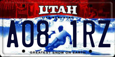 UT license plate A081RZ