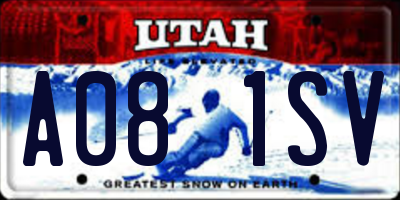 UT license plate A081SV