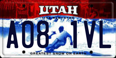 UT license plate A081VL