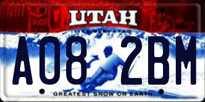 UT license plate A082BM