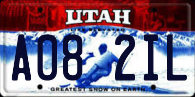 UT license plate A082IL