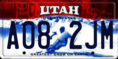 UT license plate A082JM