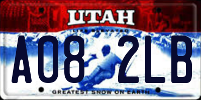UT license plate A082LB