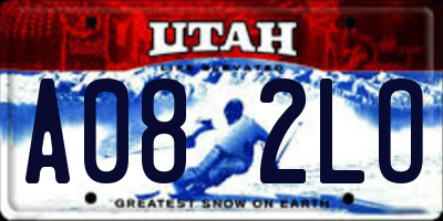 UT license plate A082LO