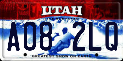 UT license plate A082LQ