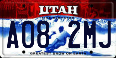 UT license plate A082MJ