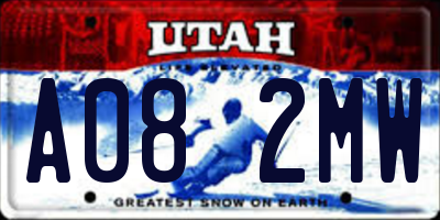 UT license plate A082MW