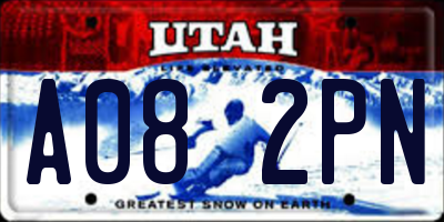 UT license plate A082PN