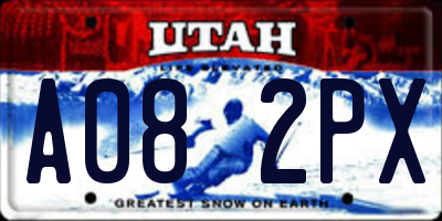 UT license plate A082PX