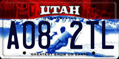 UT license plate A082TL