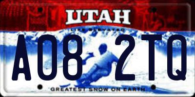 UT license plate A082TQ