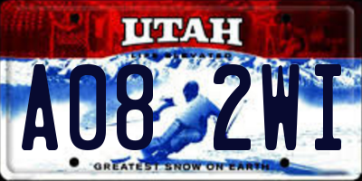 UT license plate A082WI