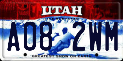 UT license plate A082WM