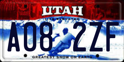 UT license plate A082ZF