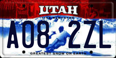 UT license plate A082ZL