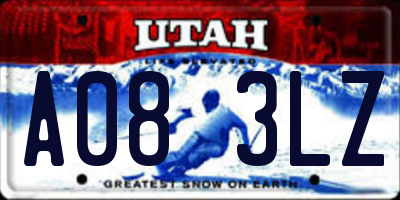 UT license plate A083LZ