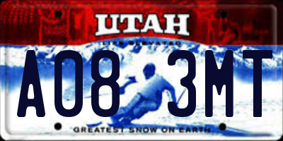 UT license plate A083MT