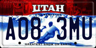 UT license plate A083MU